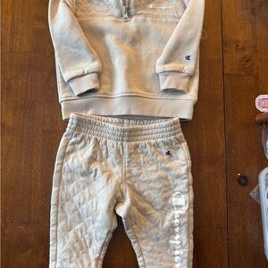 Champion Kids Tan Sweatpants Jogger Set 12 months beige gender neutral free ship
